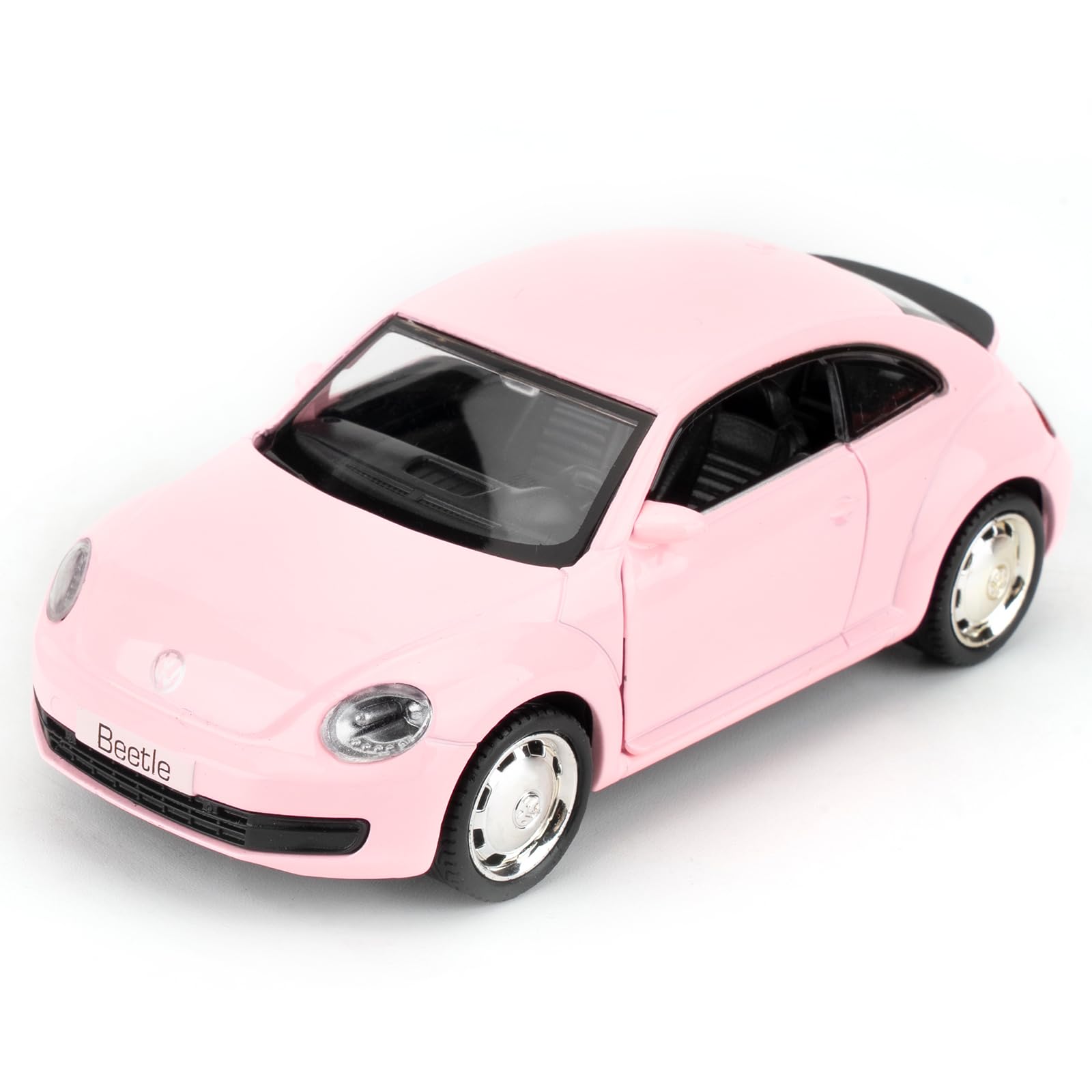 2012 Volkswagen Beetle Toy Car, 1/36 scale Alloy Model Vehicle, Toy Vehicle with Pull Back Function, Children's Collectible Model Car, Gift for Kids(Pink)