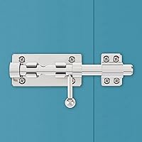 Vista 5 de Pestillo de puerta de perno deslizante, cerrojo de acero inoxidable 304 de 6.3 pulgadas con orificio de candado de 0.394 pulgadas, cerrojo de 0.55