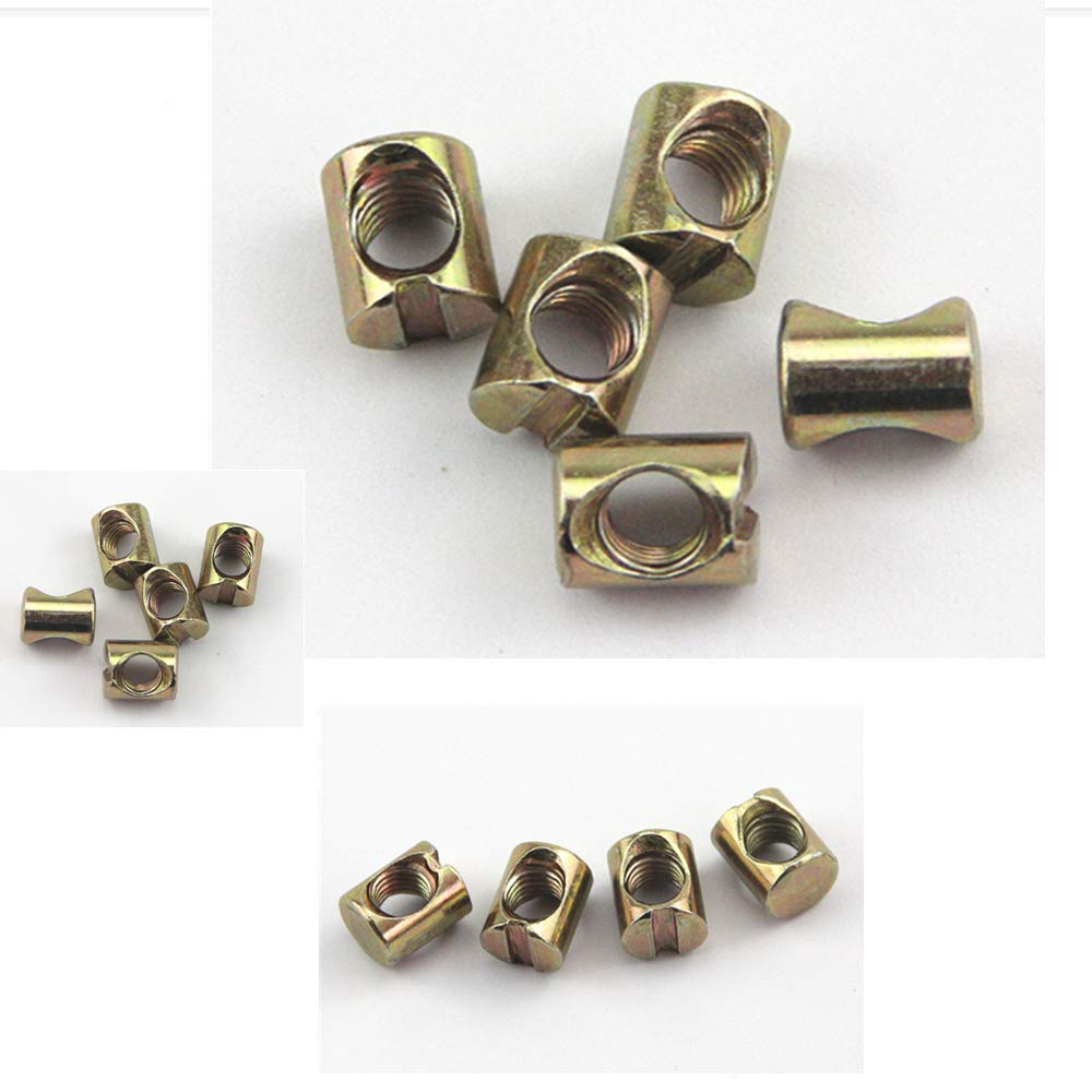 10 Sets M6 x 120mm Screw with Nuts Furniture Cot Bed Crib Wood Bed