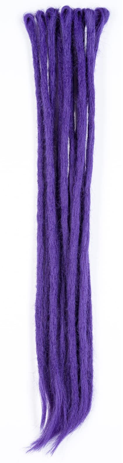 Dreadlab Purple - Synthetic Dreadlocks Crochet Extensions 10 Pack Single Ended (Purple)