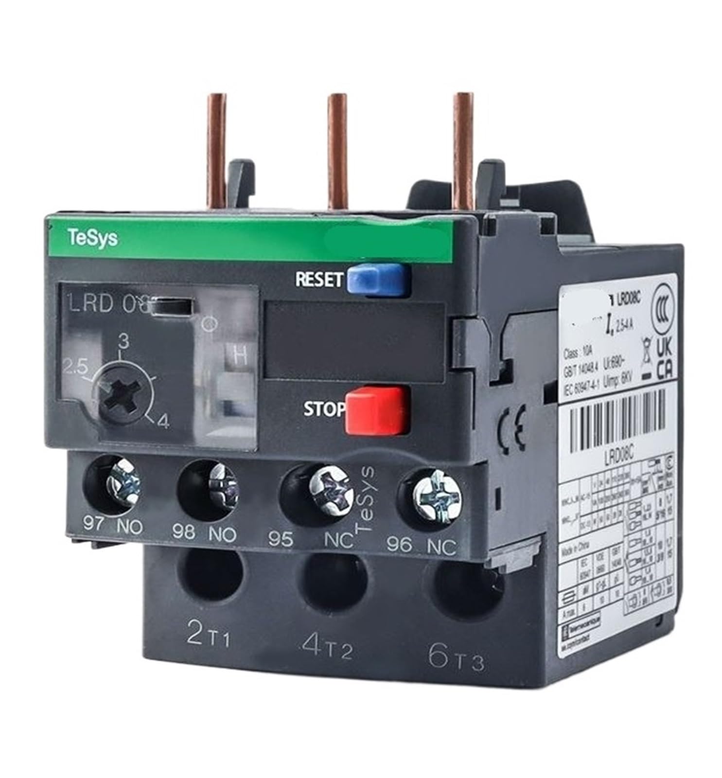 Relais tripolaire lrd16c thermique protection contre les surcharges 10A
