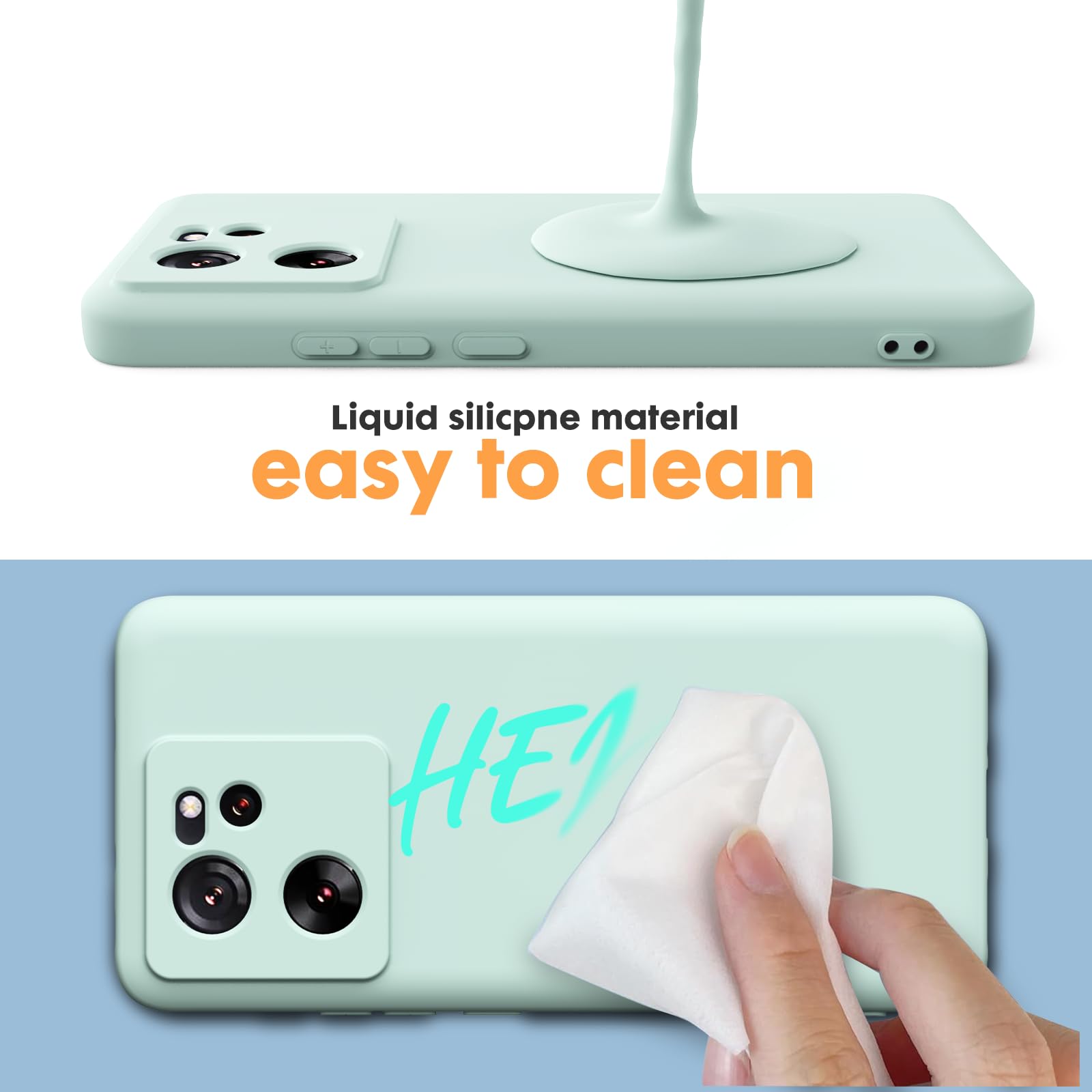 Ikziwreo Coque Pour Xiaomi 14T, Avec 2 Pièces Protecteur D'écran En Verre Trempé, Housse Silicone Souple Ultra-Mince De Couleur Pure, Coque En Caoutchouc Antichoc - Rose