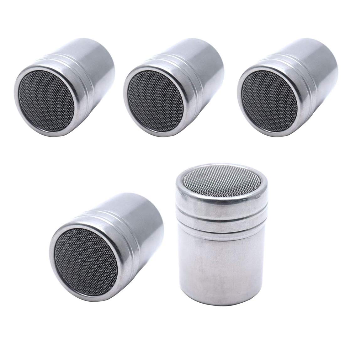 Agitatore in polvere in acciaio inox cacao cioccolato glassa zucchero shaker setaccio per cottura casa ristorante (L