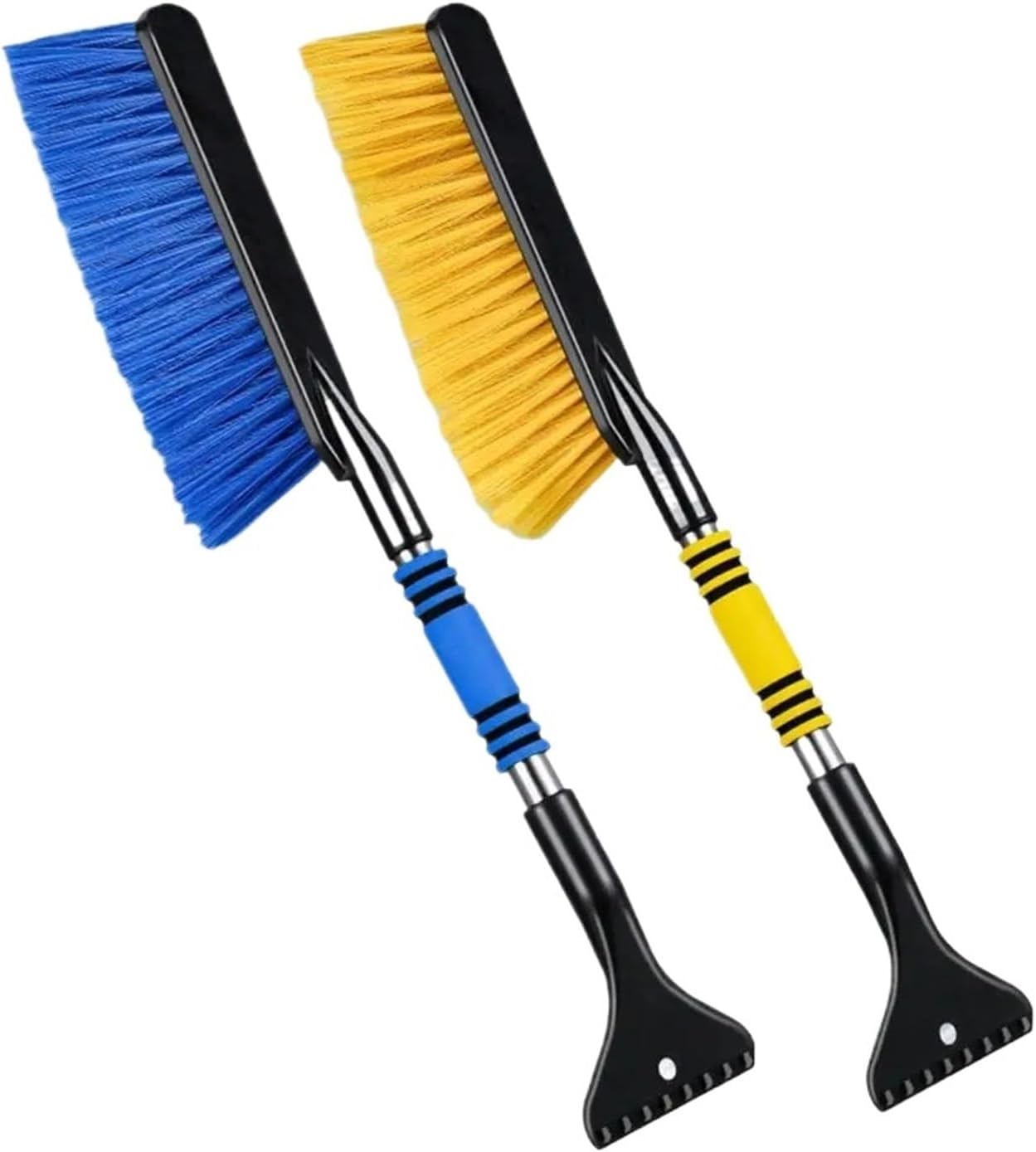 2 in 1 Extendable Car Snow Shovel & Cleaning Snow Brush - Windshield Ice Scraper & Snow Removal Tool Accessories(H)