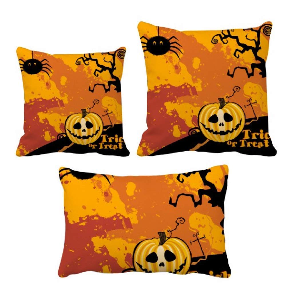 Housse de coussin Halloween citrouille pour un salon festif