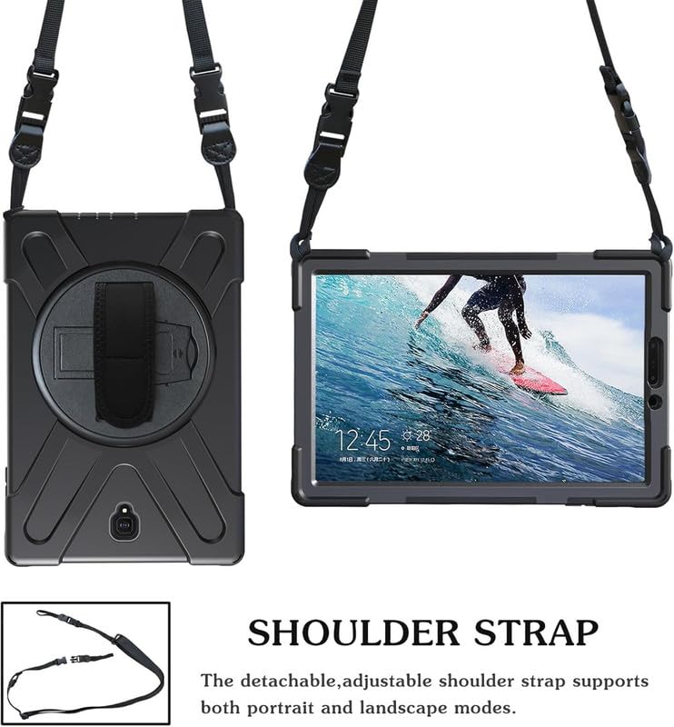 Image of MoreFit Hybrid Back Cover Case with Kickstand Wheel Pattern for Samsung Galaxy Tab S4 / SM-T830 / T835