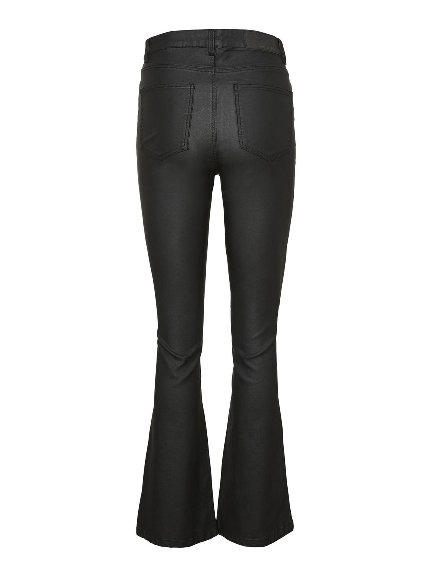 NOISY MAY Damen Nmsallie Hw Flare Coated Pants Noos Hose
