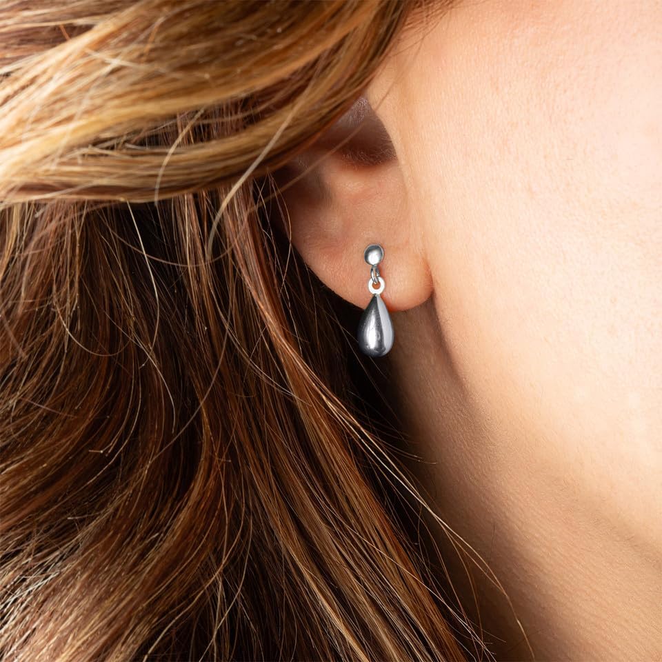 14K Yellow or White Gold Polished Tear Drop Pear Stud Earrings for Women Girls - Choice of Metal