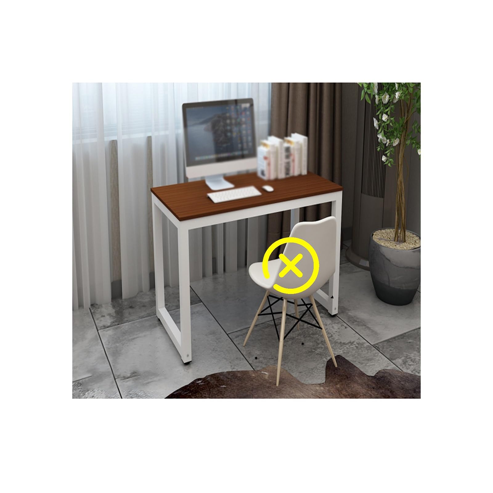 Bureau en bois et métal stylé pour créer un coin informatique à la maison