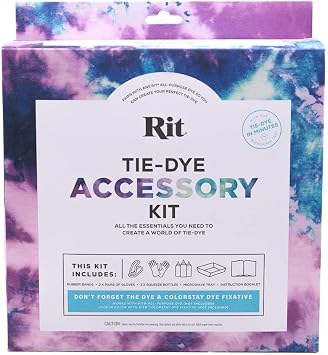 Rit Tie-Dye Accessory Kit I Tie-dye in Minutes with Microwave Tray I Create Your Perfect Dye-Dye I All the Essentials Needed