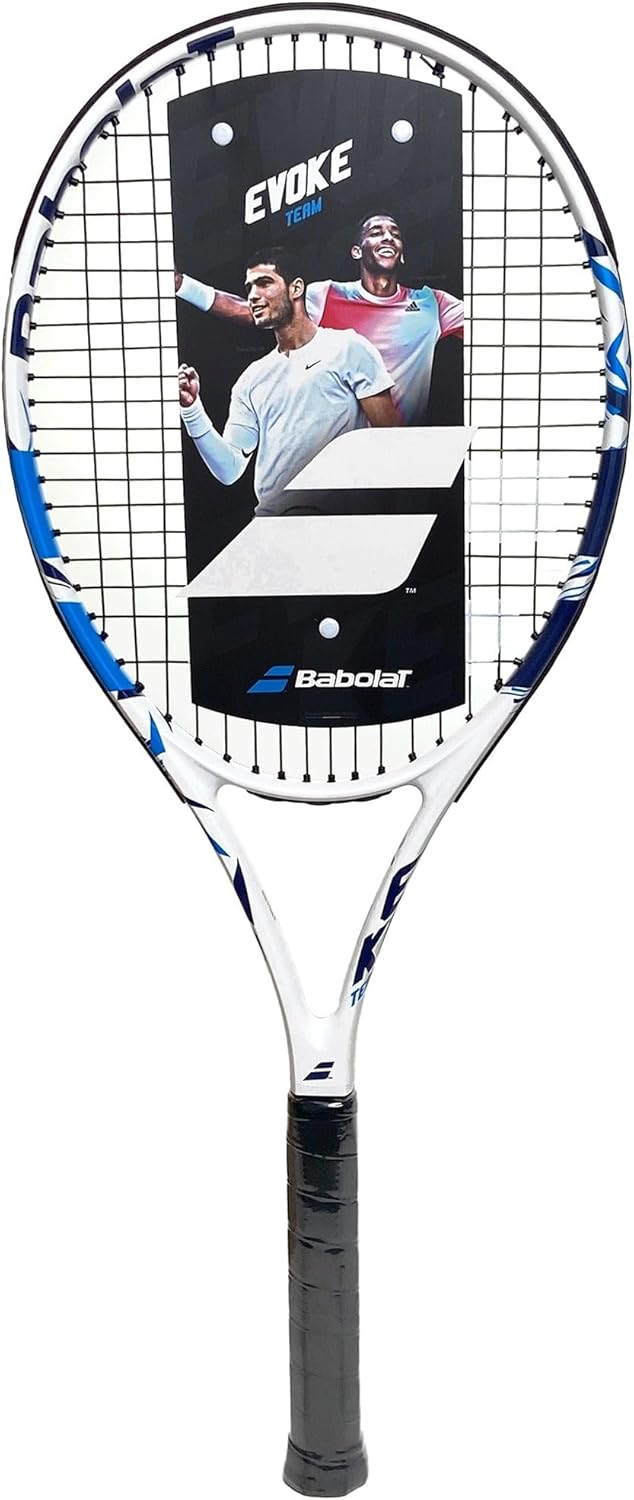 Babolat Evoke Team Pre Strung Tennis Racquet (4 3/8 inches)