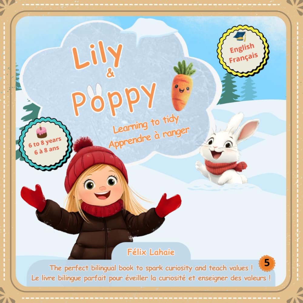 Lily & Poppy: Learning to Tidy / Apprendre à ranger – une aventure bilingue pour apprendre l’autonomie, éviter de remettre à plus tard et développer des routines positives chez les enfants