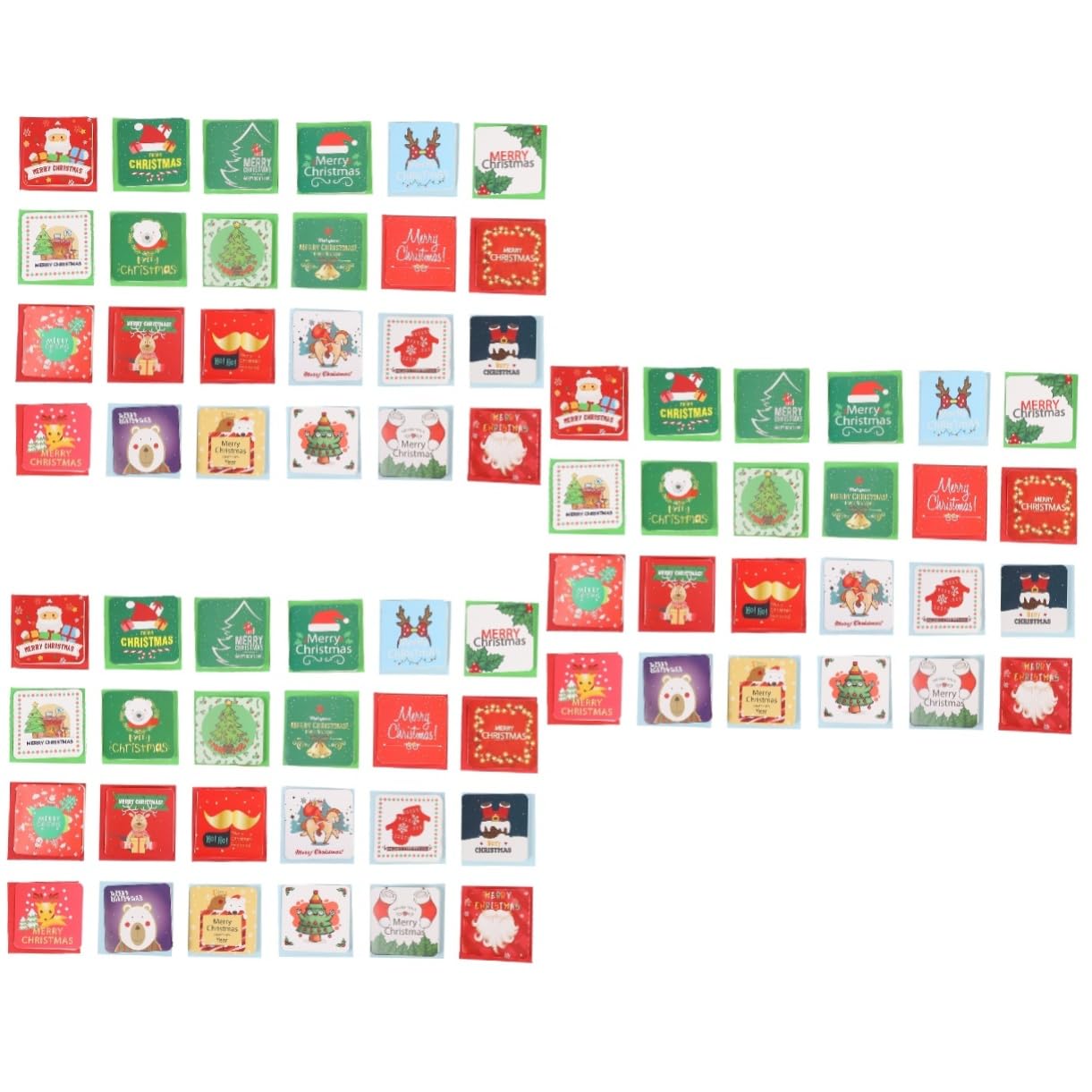 NUOBESTY 6sätze Weihnachtskarten Fröhliche Weihnachts Und Neujahrsgrüße Mit Bunten Designs Und Passenden Umschlägen Für Feiertagsbotschaften Und