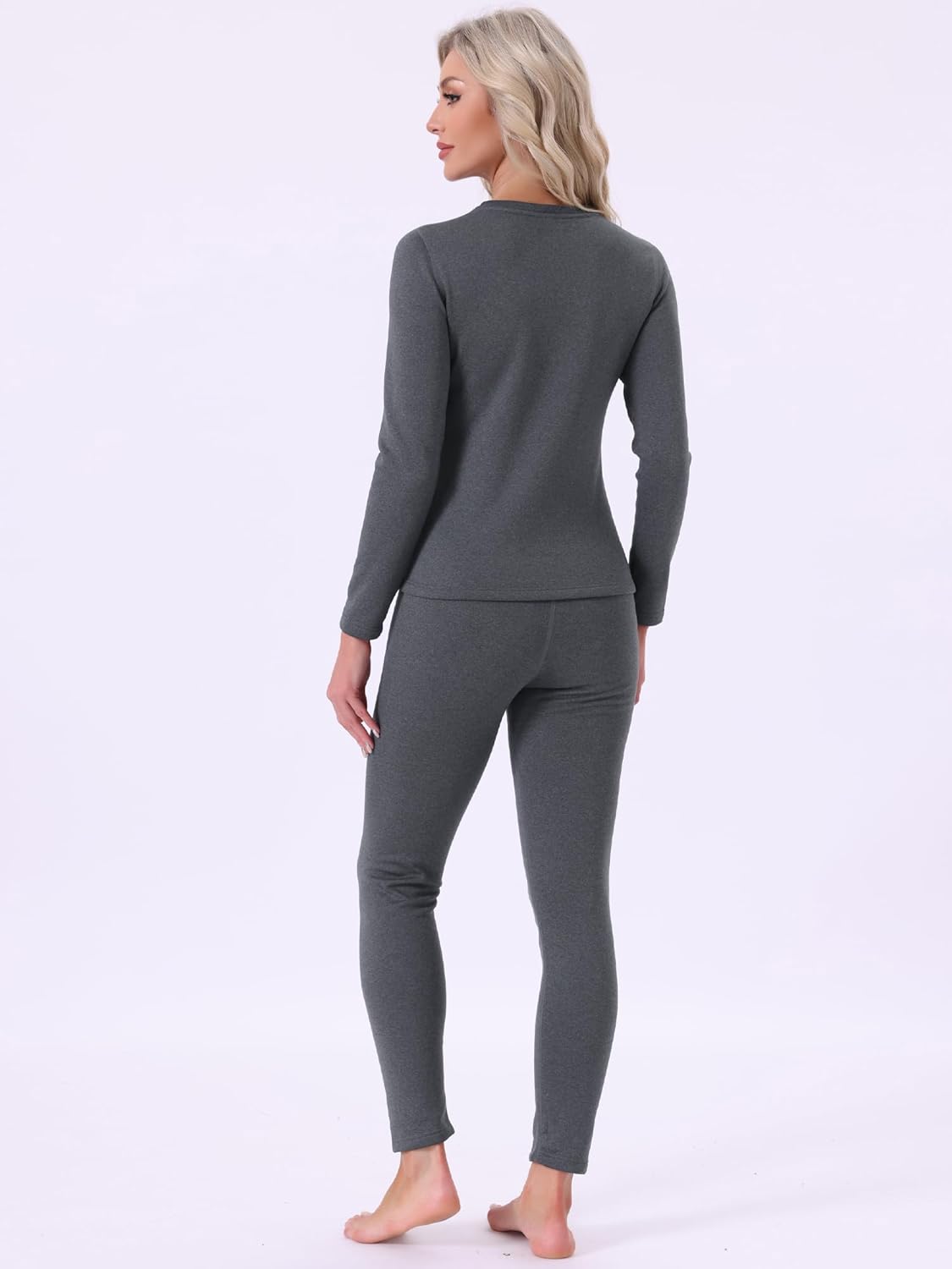 cheibear Womens Warm Underwear Sets Thick Heavyweight Ultra Soft Long Sleevees Base Layer Ladies Winter Thermal Long Johns - Image 6
