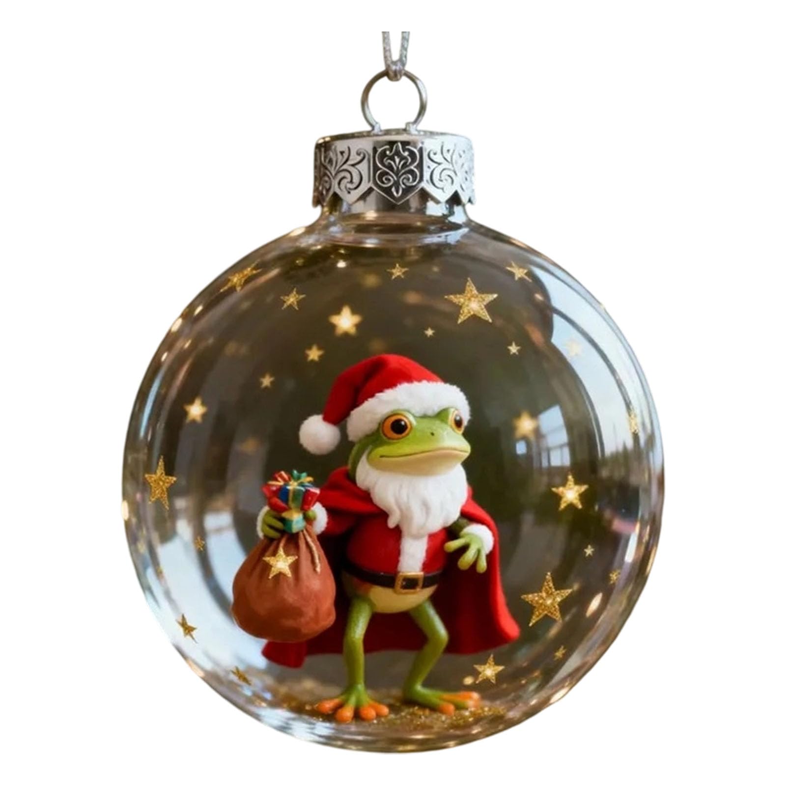 Shatterproof Acrylic Animal Sphere Ornament for Christmas Tree Tabletop Mantels Christmas Party Supplies