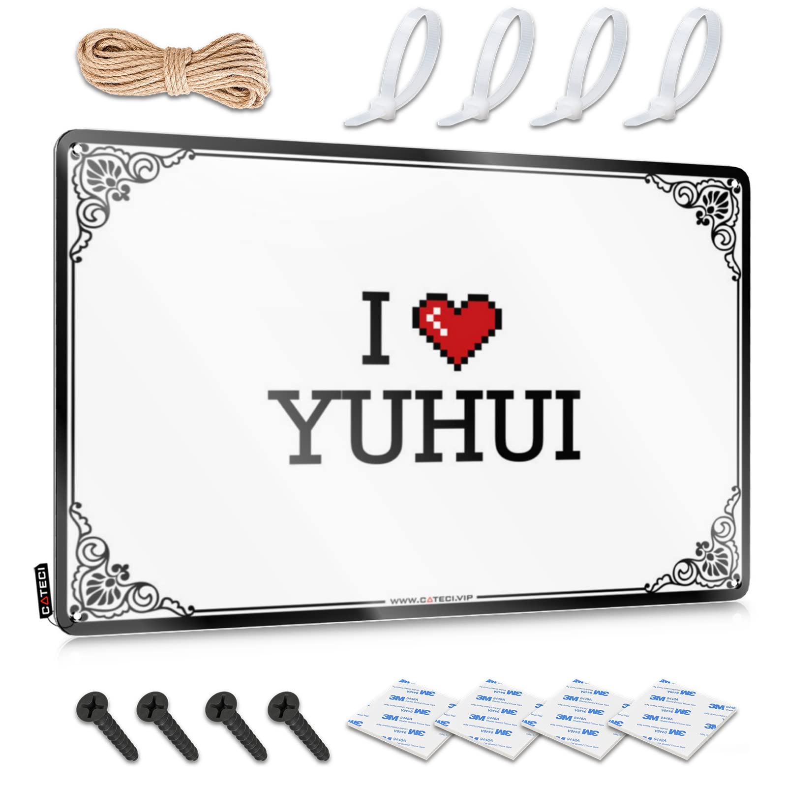 I Love Yuhui Americana Emo - Tin Metal Sign Sweet Hanging Wall Decor(30X40CM)