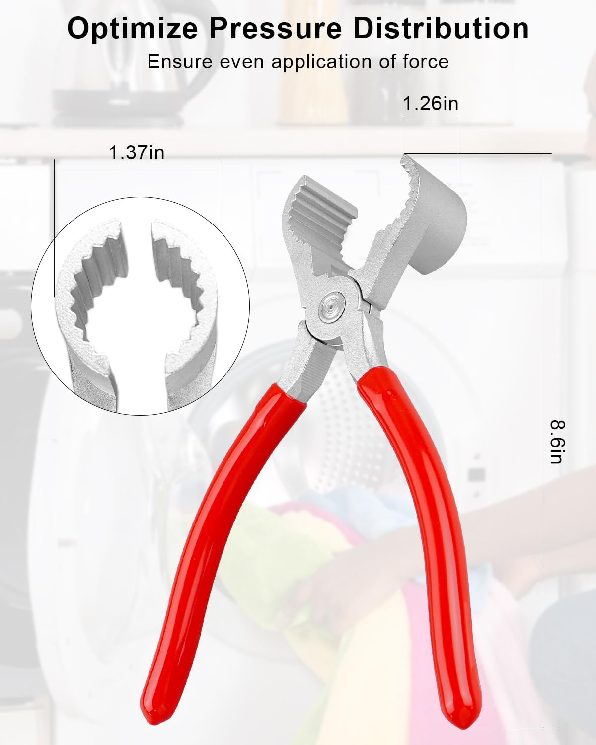 Washer Hose Plier Fit for 1-1.5 Inch Water Pipe Interface Replace THP-1 20001120, Washing Machine Hose Wrench