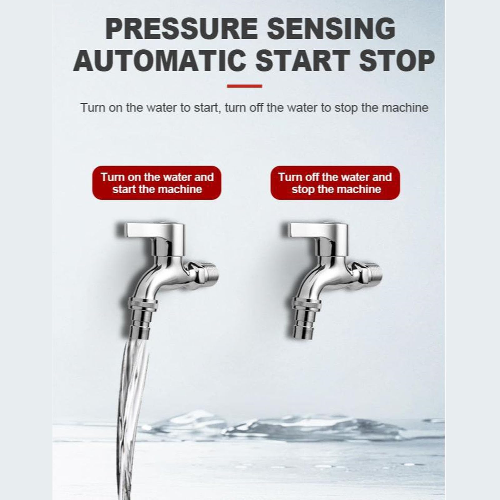 Ausla Pompa Booster Autoadescante con Serbatoio a Pressione, Pompa a Getto per Pozzi Poco Profondi da 1 per Aumento della Pressione dell'Acqua e Irrigazione del Prato 40 L/min (Spina europea 220 V)