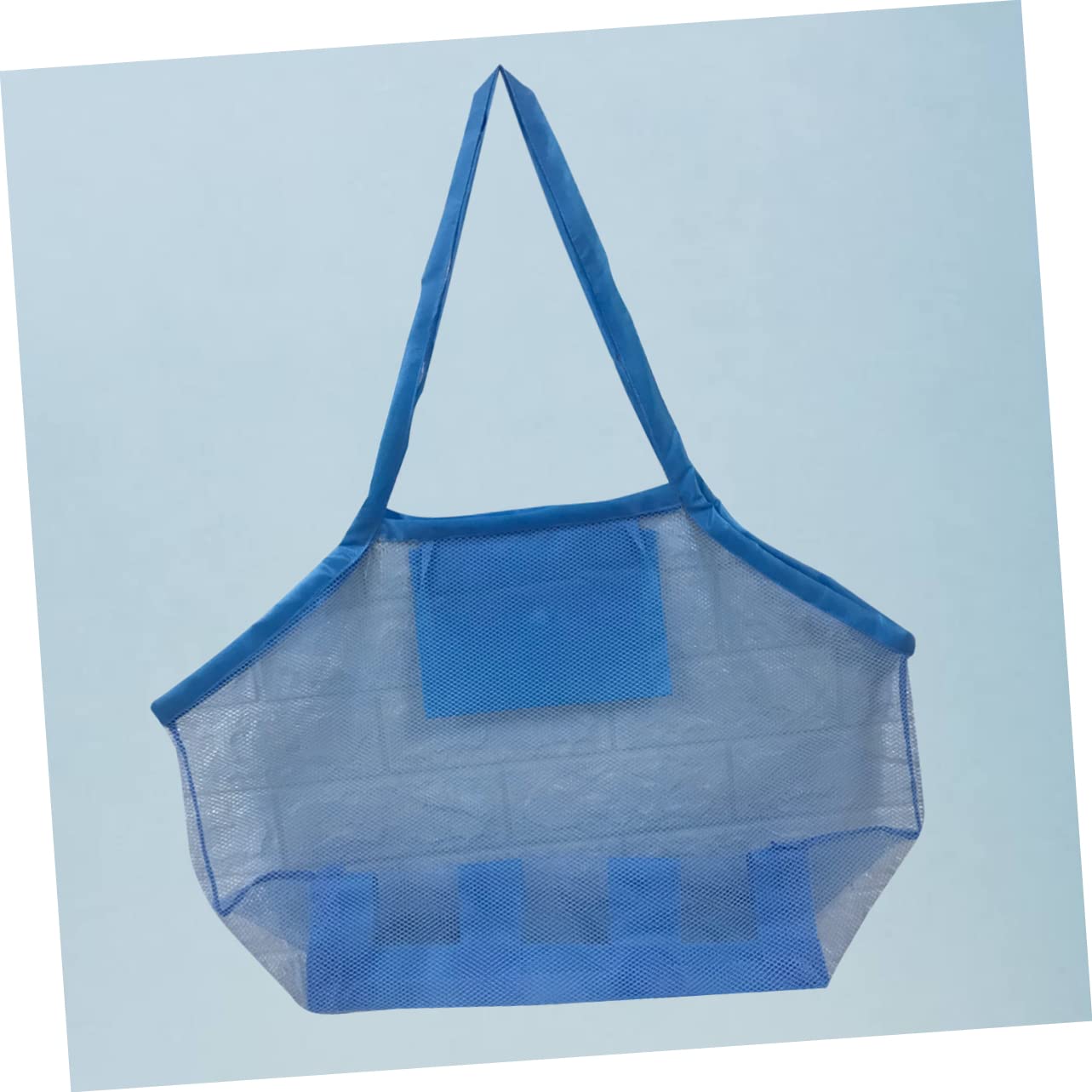 SOIMISS 3piezas Bolsa De Playa De Malla Para Niño Niña Tote Portátil Para Juguetes Para Actividades Al Aire Azul Oscuro y Aleatorio