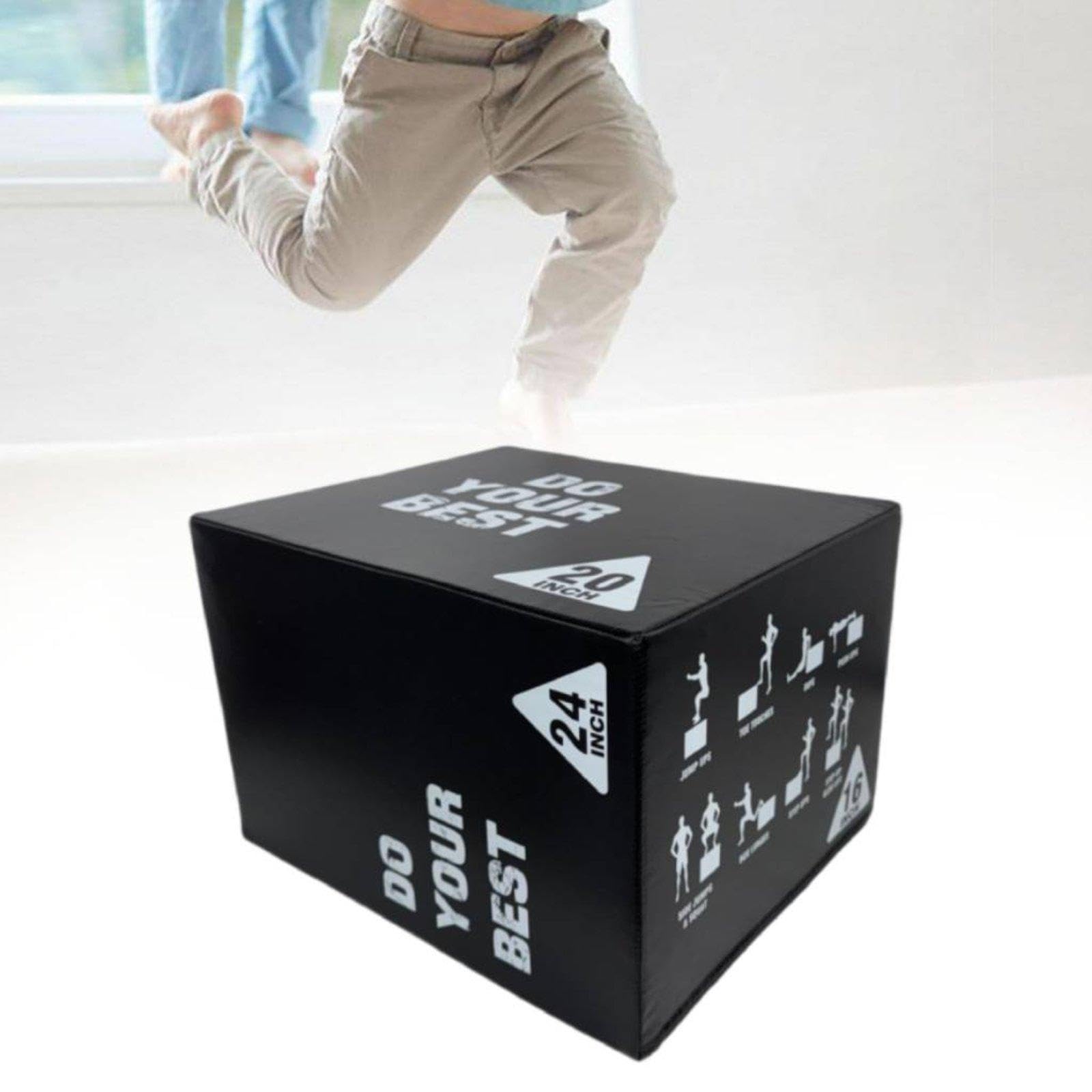 Plyo Box mit Anti Rutsch Funktion, Vielseitiges Und Tragbares Sprungtrainingsgerät für Konditionstraining Und Krafttraining