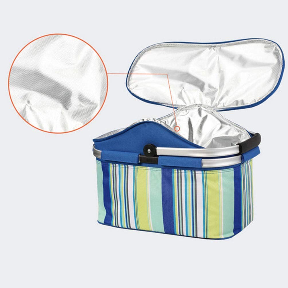 Cesta Picnic Familia aislada Cesta de Picnic, Bolsa de Almuerzo Térmica Gran ​Espacio Plegable para Trabajo Viaje Playa Picnic (Color : Pink)