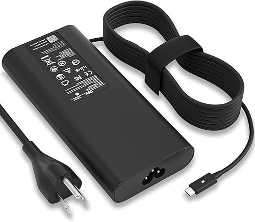 Cargador de laptop USB C de 130W compatible con computadora Dell XPS 15 17 9575 9500 9510 9520 9530 9700 9710 9720 9730, Precision 5470 5480 5550