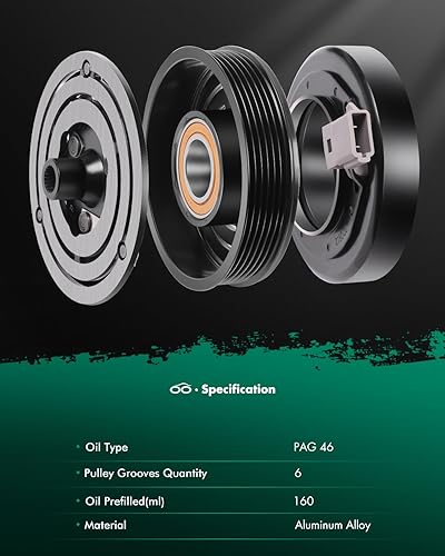 Miniatura 8 de SCITOO Kit de montaje de bobina de embrague del compresor del AC para F-ord E-150 E-250 para F-150 para F-250 Ranger Explorer 1988-2011 CO 101320C