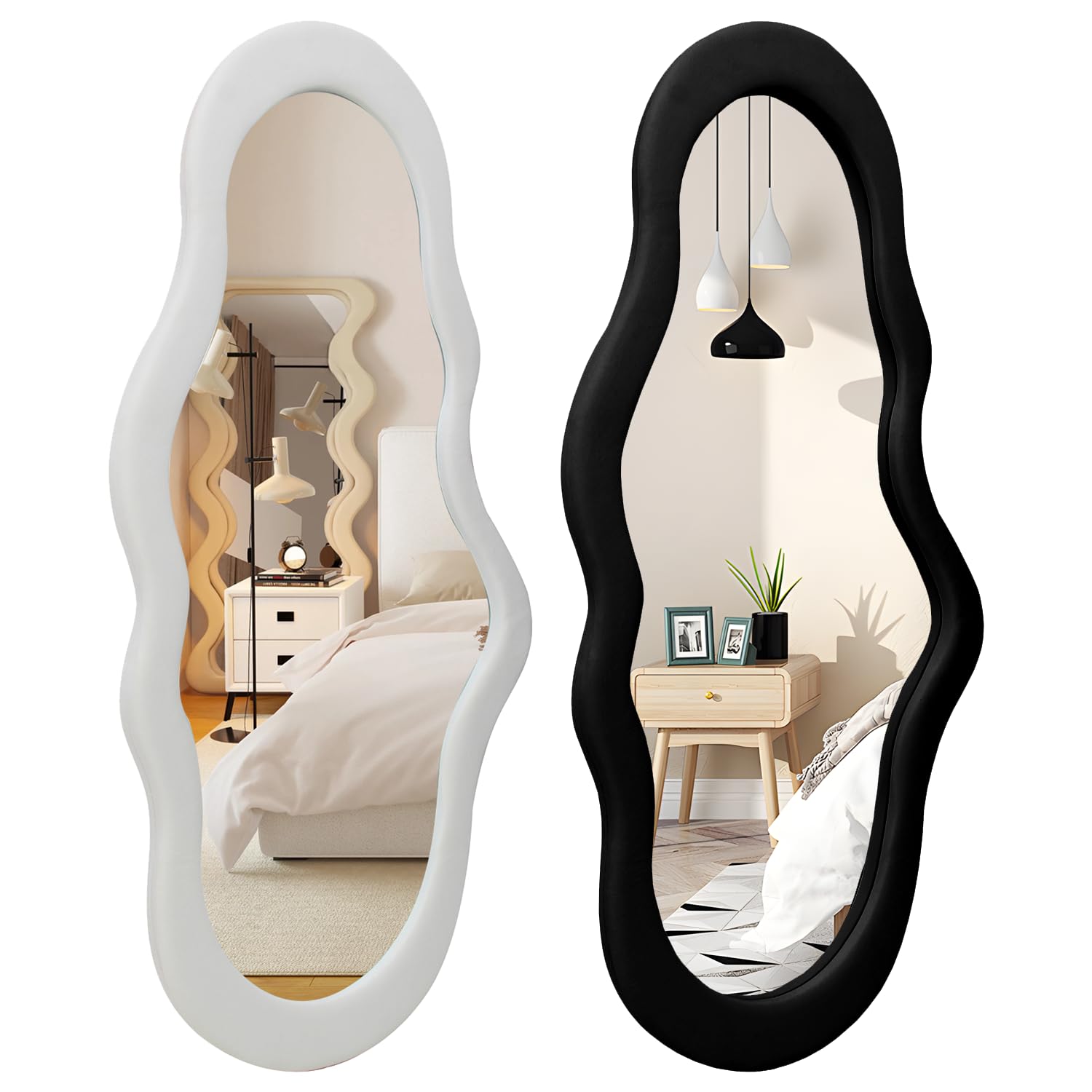Amazon.com: BST FURNH Small Cloud Mirror - Unique 44x21 Inch Full