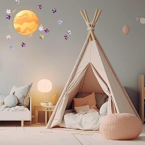 Miniatura 5 de Anwyll Calcomanías de estrellas, calcomanías de estrellas para recompensas infantiles, 500 calcomanías de estrella de cielo estrellado de 1 pulgada,