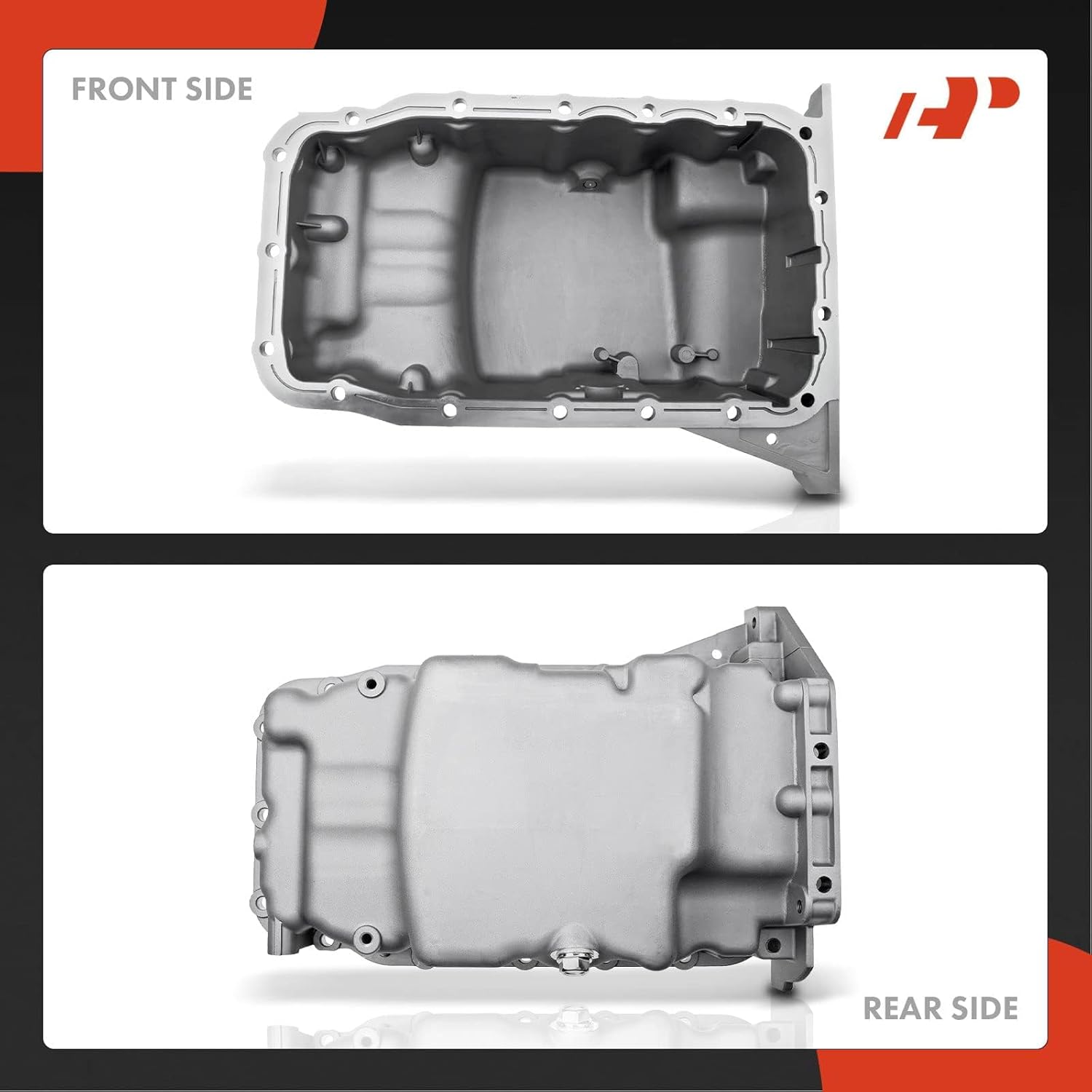 A-Premium Engine Oil Pan Sump with Drain Plug Compatible with Cadillac CTS 2003-2004, 3.2L Gas