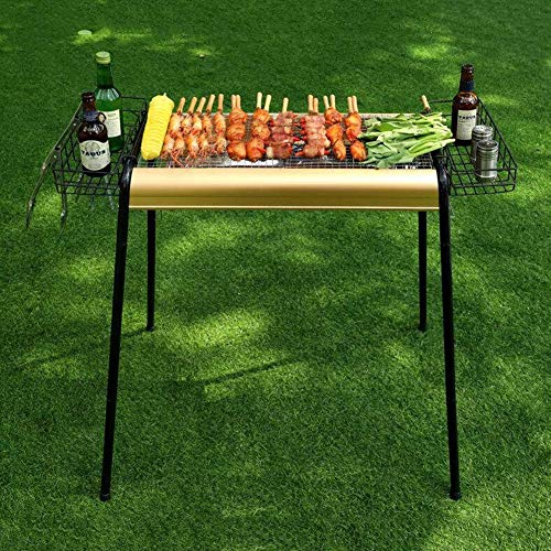 SLRMKK Parrilla para Barbacoa, Parrilla para Barbacoa Parrilla portátil al Aire Libre Parrilla Plegable Caja de ahumador para Parrilla al Aire Libre, Parrilla para Acampar y Parrilla para Patio t