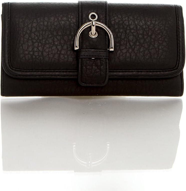 Soft Vegan Leather Women's Wallet - Long Clutch Purse Card Holder Case Coin