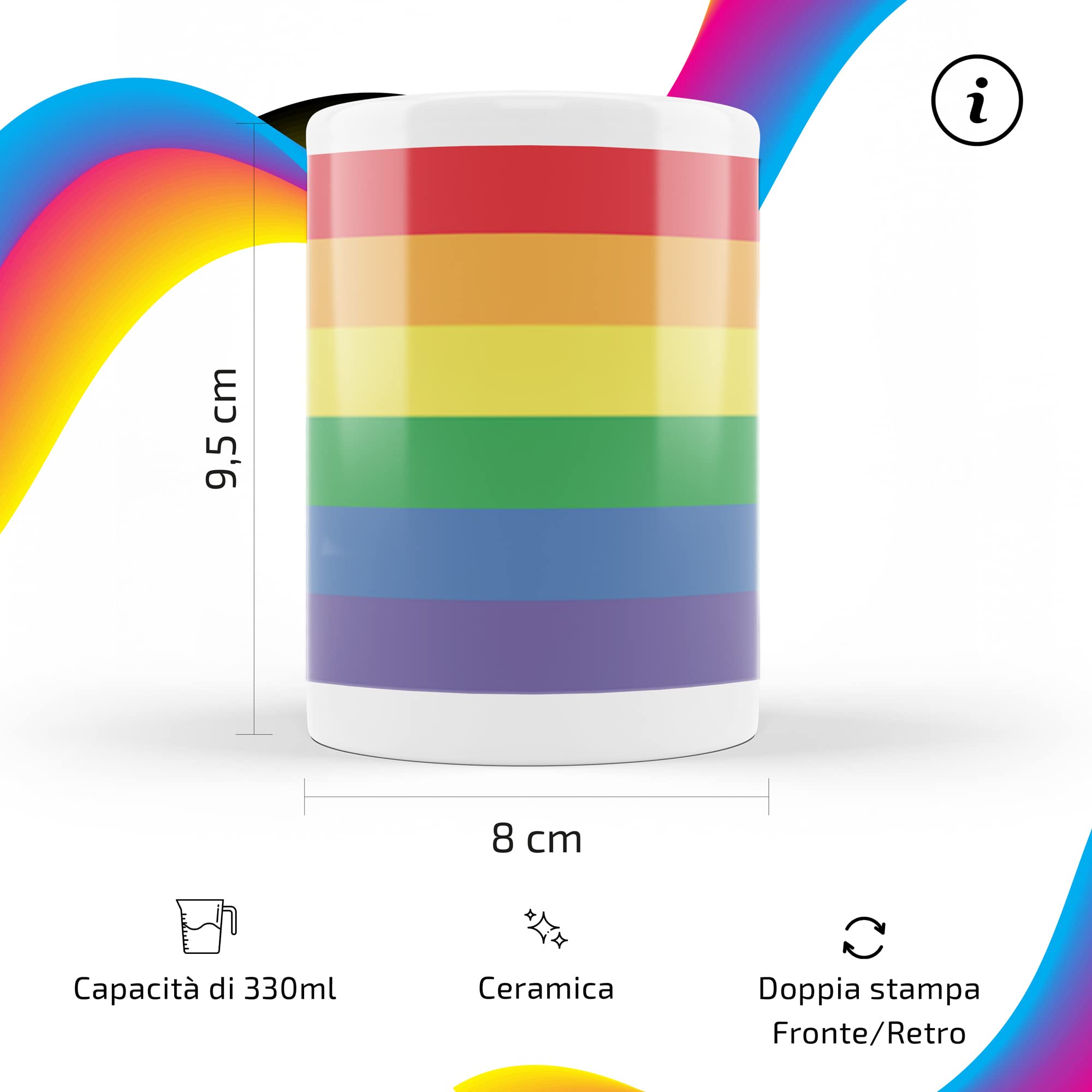 Tazza da caffè LGBT - Sono così gay cagare arcobaleni - Divertente lesbiche Bi transgender - queer gente orgoglio arcobaleno simbolo Labrys regali - Italia