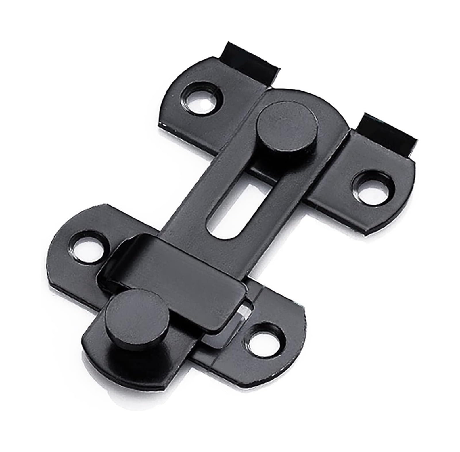 Door Lock Bolt, Door Lock Bolts, Stainless Steel 180 Degree Slide Bolt Latch, Multicolor(S Black)