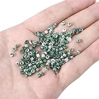 Vista 3 de Cuentas de jade africano natural en cilindro corto 2x3mm 155 piezas Tubo cuentas sueltas semipreciosas para hacer joyas Diseño
