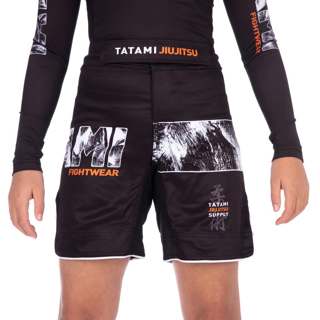 Tatami Fightwear Tropic Black Grappling Kids Shorts Ninos Pantalones Cortos Unisex Fitness BJJ Ropa Deportiva Boxeo Ejercicio