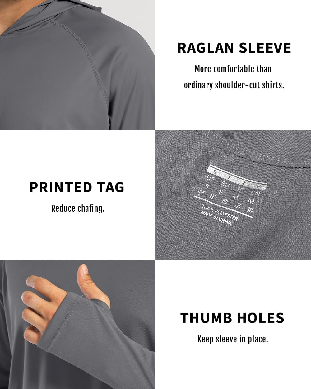 Boladeci Men's UPF 50+ Sun Protection Lightweight Hoodie Shirts Long Sleeve Fishing Shirt SPF UV Hiking Swim - Image 7