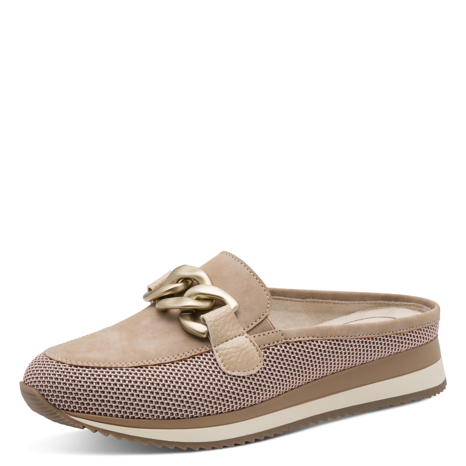 Jana Women's Softline Sabot 8-27360-46 Flat Sandals, Taupe, 38 EU