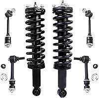 Vista 192 de Detroit Axle - Kit de puntales delanteros para Ford 2000-2004 Focus 2 puntales con muelle helicoidal 2 brazos de control inferiores con rótulas 2001