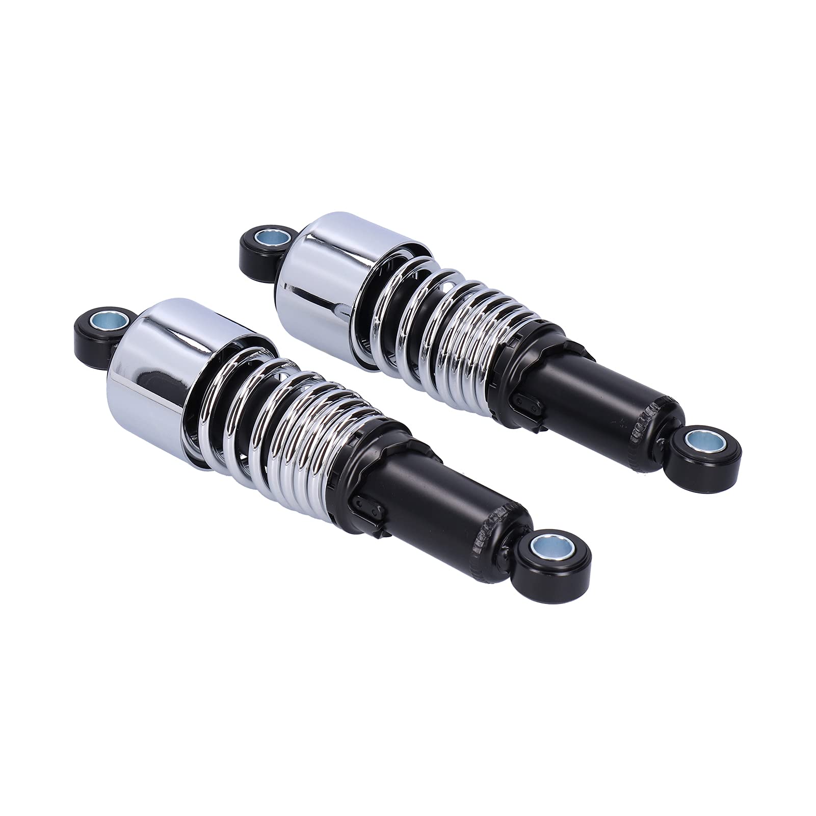Para Amortyzatorów Motocyklowych 10,5 Cala, Amortyzator Pasujący do XL883 XL883R XL1200R XL1200L(Czarny + chrom)