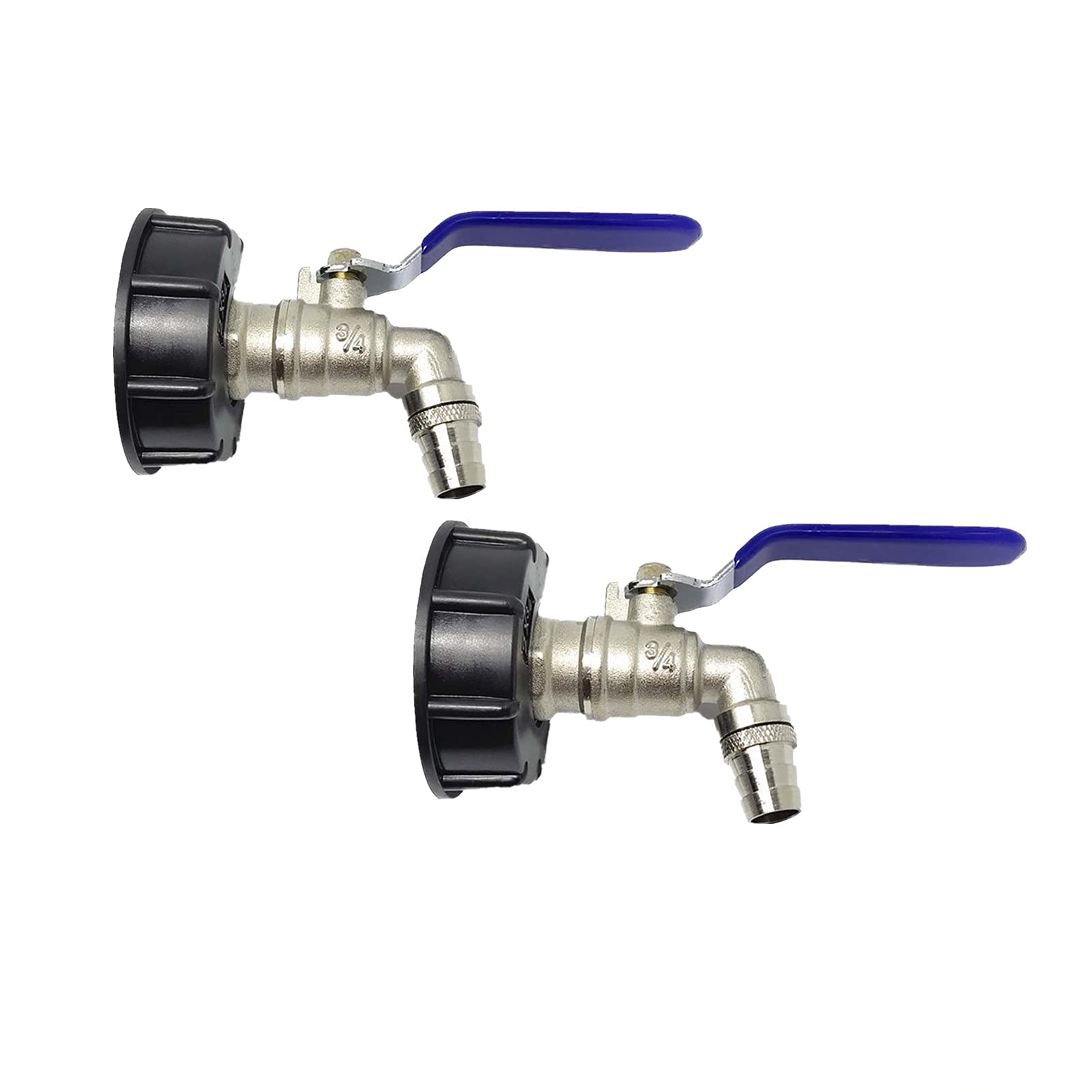 Robinet Laiton Pour Cuve IBC 1000L - Raccord Filetage Gros 60mm, Sortie 1/2" Pour Arrosage Jardin