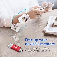 Vista 4 de Thkailar Unidad flash USB C de 1 TB para MacBook y teléfonos Android, unidad de pulgar con USB A y USB C para PC, portátil, almacenamiento externo