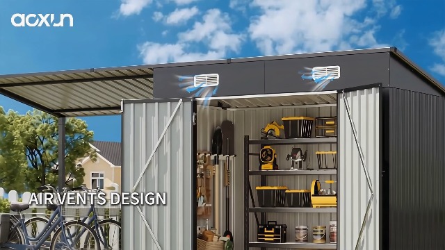 Amazon.com : Aoxun 5x2.7 FT Shed Outdoor Storage Shed Metal Tool