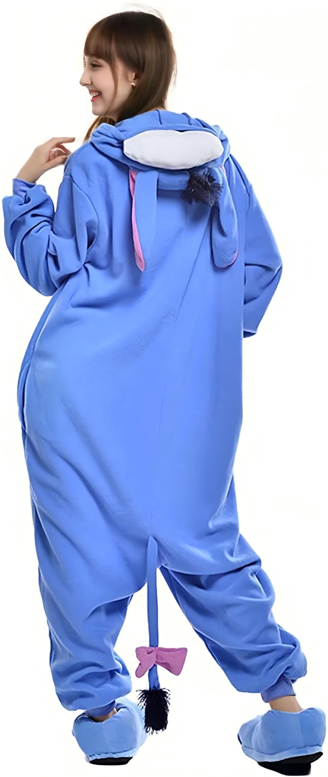 Disfraz de animal unisex para adultos, disfraz de Halloween, pijama Eeyore color azul