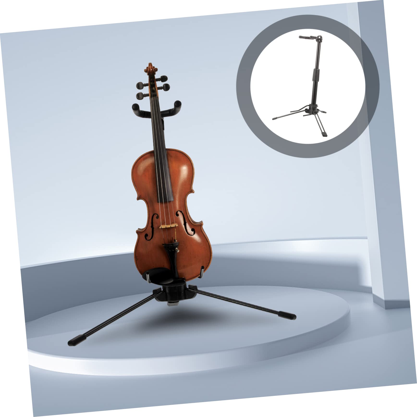 Totority Reliable Wind Instrument Holder Iron Stand Coated Finish Foldable Portable for Music Accessories