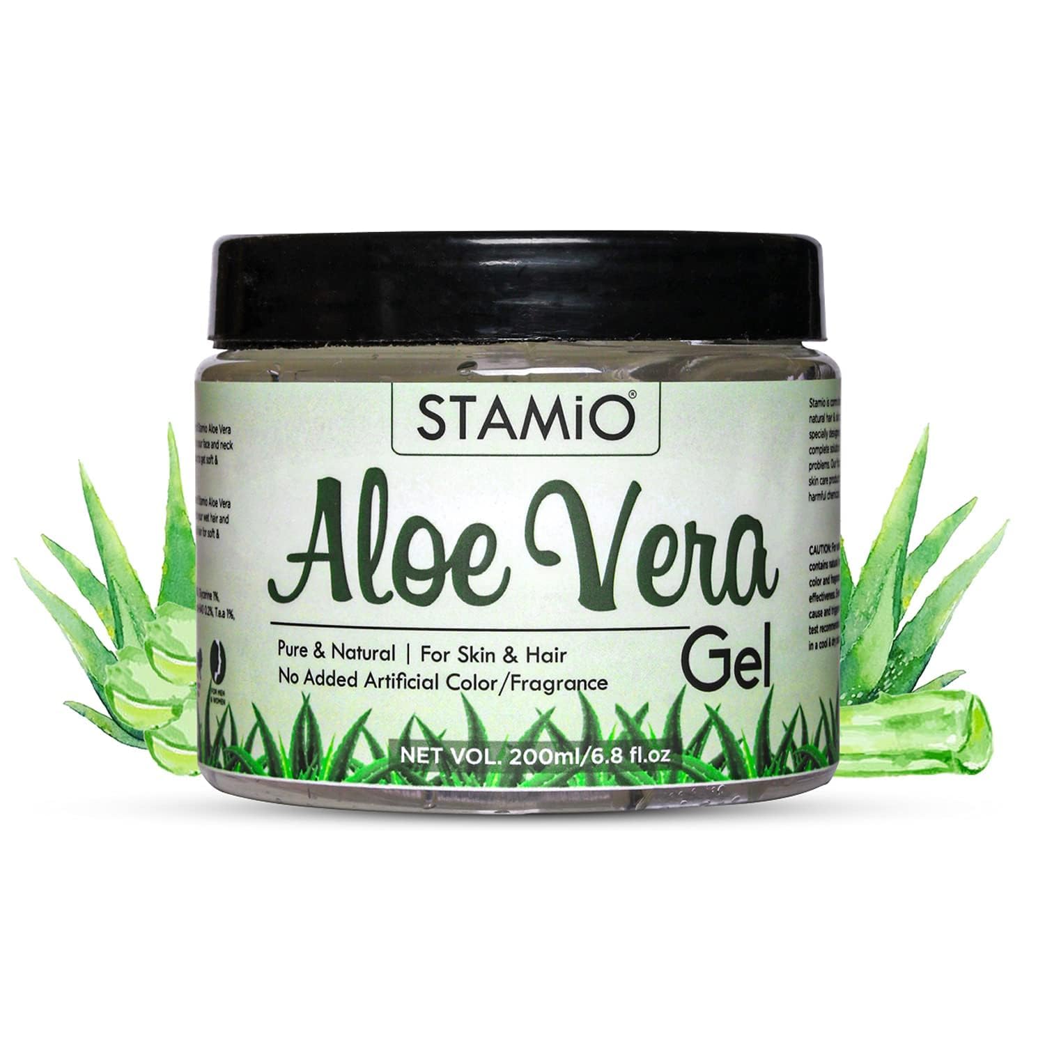 Pure Aloe Vera Gel for Face, Skin, Hair, DIY | Aloevera Multi-Purpose Beauty Gel | No Added Artificial Fragrance/Color | Men & Women | in Jar - 200 gm