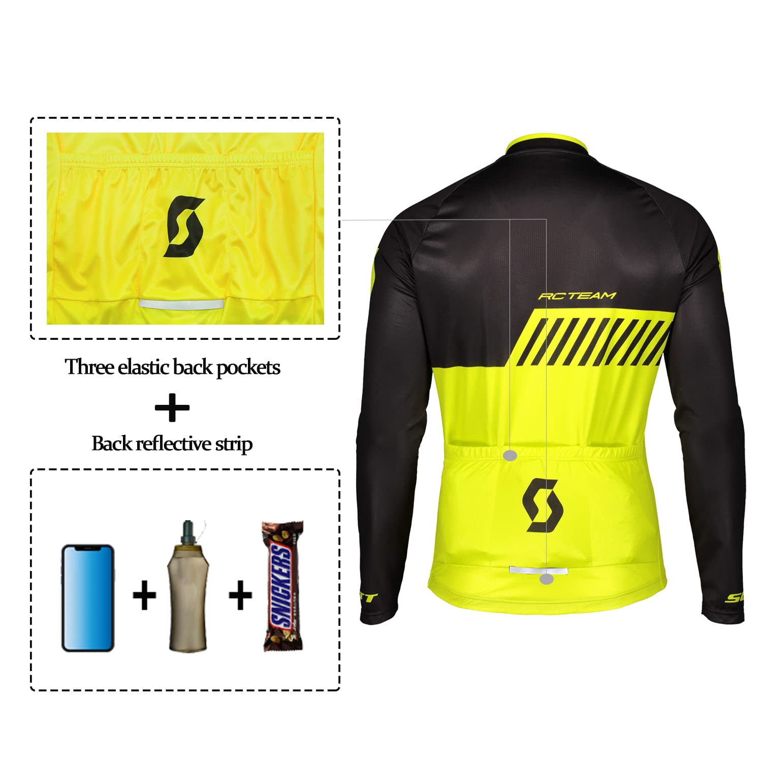 HOMTOL Abbigliamento Ciclismo Set Manica Corta Tuta Ciclismo Uomo Completo Ciclismo Estivo Per Bici Da MTB Con Pantaloncini Imbottiti in Gel Traspirante e Ad Asciugatura Rapida