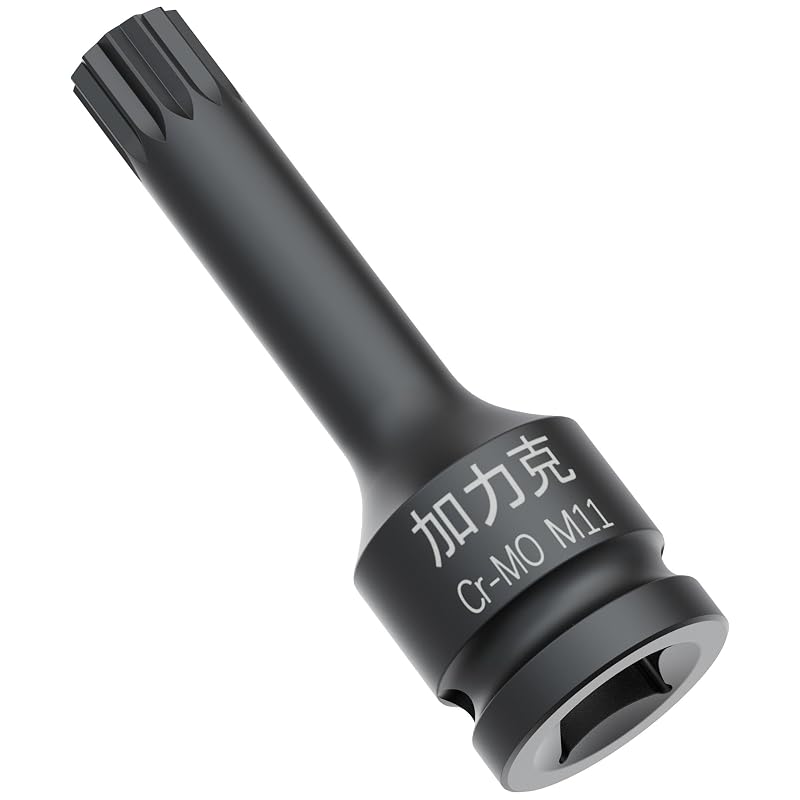 Soquete de Impacto XZN M11 com Encaixe Triplo Quadrado de 12,7 mm FOCMKEAS, 7,8 cm