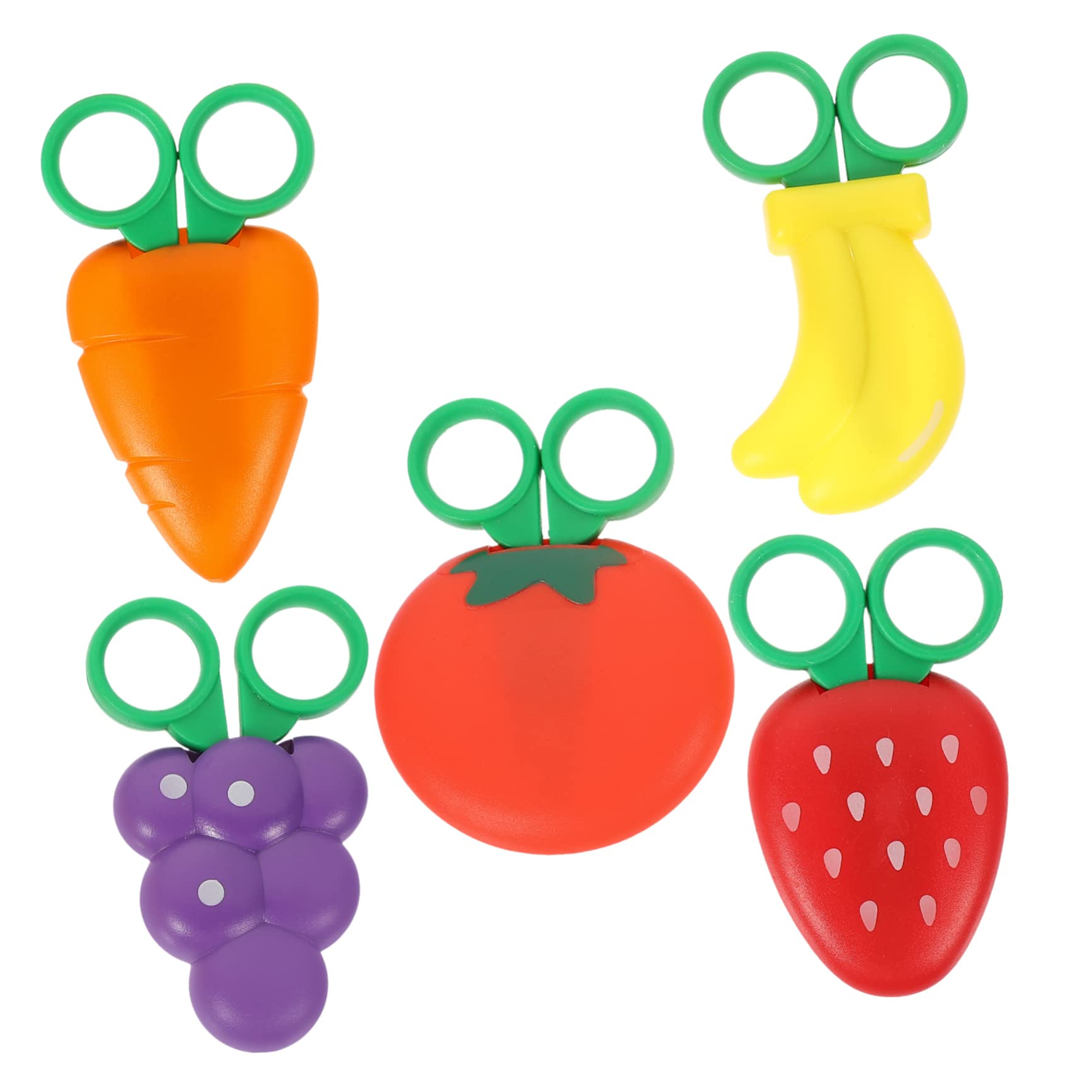 NUOBESTY 15stücke Teiliges Kinderfreundlicher Bastelscheren Mit Fruchtigem Design Sicherheitsscheren Für Mädchen Geeignet Für Arbeiten Und -projekte Ergonomisch Gestaltet Für