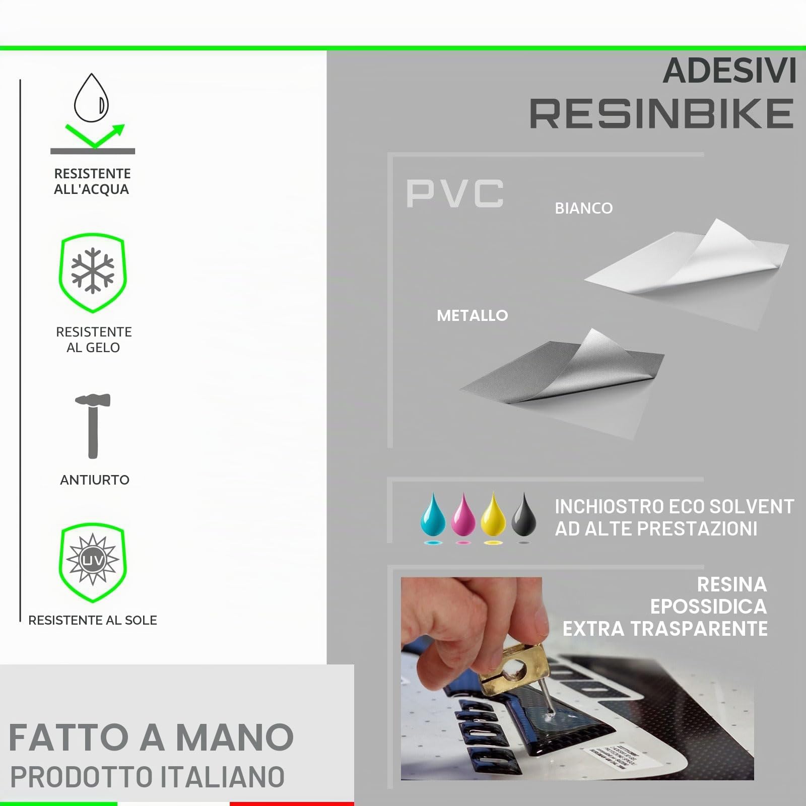 Resin Bike Adesivo Moto Compatibile con Kawasaki Z 1000 SX 2017-2019. Protezione Paraserbatoio da Urti e Graffi. Adesivo 3D Resinato Versione Completa - Grigio Metallizzato